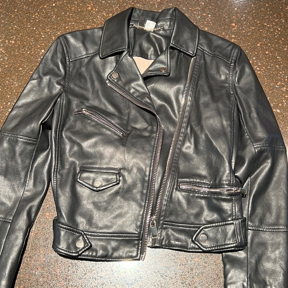 Faux leather jacket